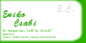 eniko csabi business card